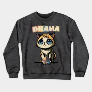 Drama Cat Melting Ice Cream Crewneck Sweatshirt